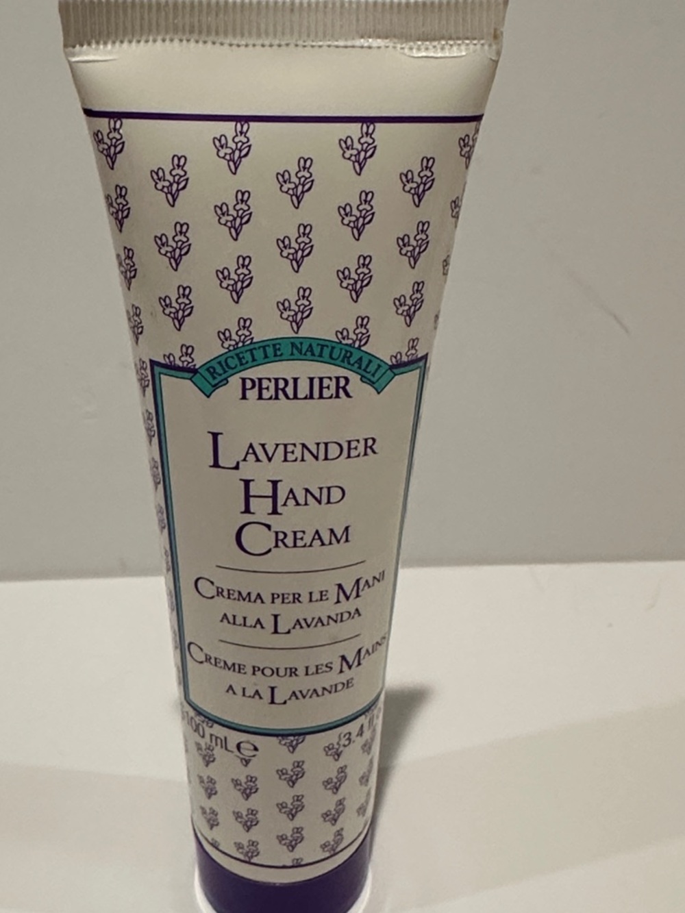PERLIER Lavender Hand Cream in 3.4 fl oz tube. Enchanting Lavender aroma.
